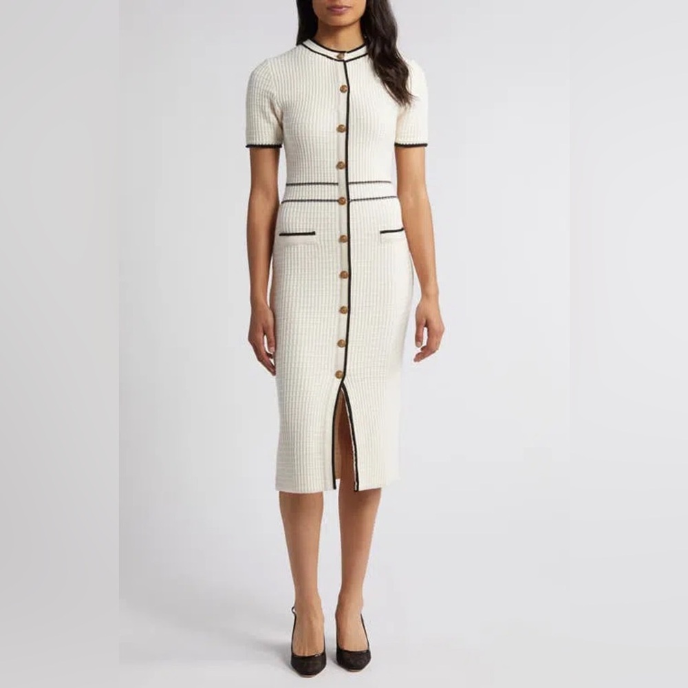 Zoe and Claire Tipped Sweater Dress